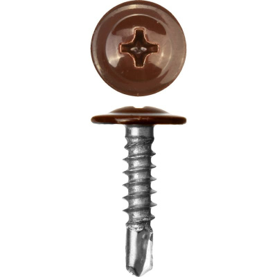 Превью Самрез коричневый с пресшайбой наконечник сверло 4,2*19 RAL8017 Превью Самрез коричневый с пресшайбой наконечник сверло 4,2*19 RAL8017