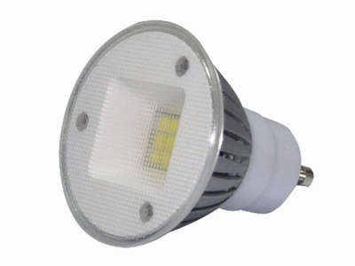 Превью Лампа светодиодная JCDR-12 LEDGU10 (3.6W) FC 220V прозрачное стекло , БЕЛАЯ ТЕПЛАЯ