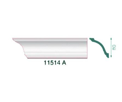 Превью Плинтус потолочный 2м Экструдированный Лагом 11514А
