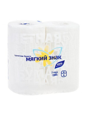 Превью Бумага туаленая Мягкий знак 2 слоя 1 штука