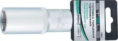 Превью ГОЛОВКА торцевая 11 мм 6-гранная CrV под квадрат 1/2"//STELS 